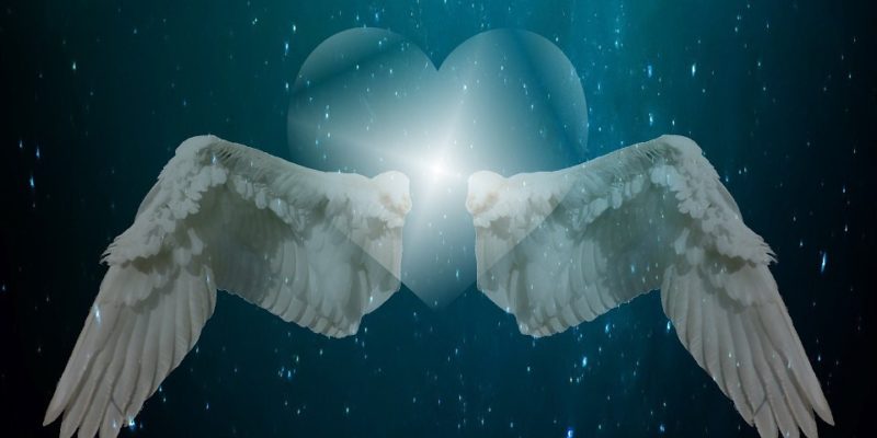 heart and the angel wings to open your heart up